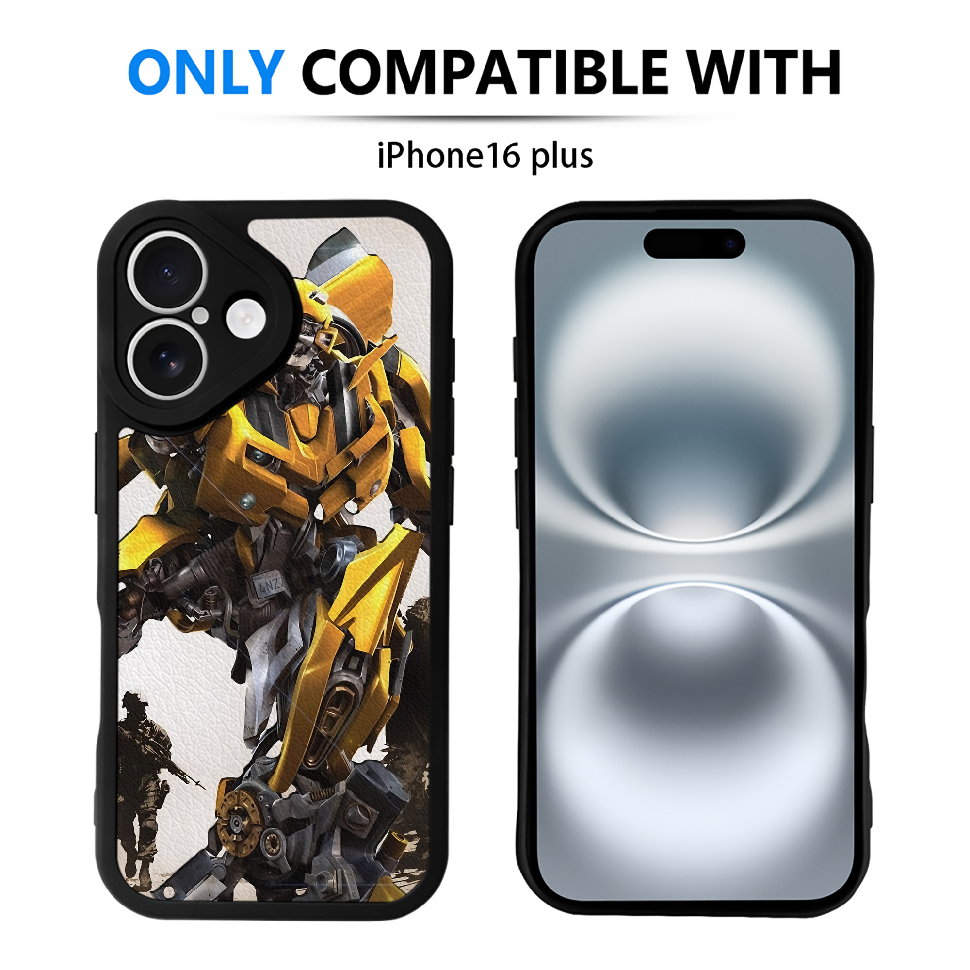 （画像用） Transformers トランスフォーマー 【iPhone 16シリーズ対応】シリコンスマホケース（レザー調） 材質：シリコン